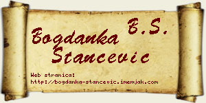 Bogdanka Stančević vizit kartica